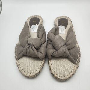 H&M Espadrilles Knotted Sandals Sz 8 Size 39